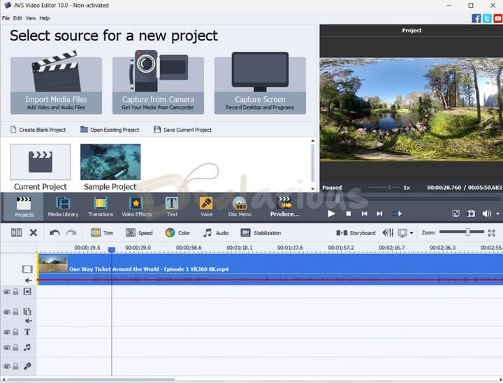 AVS Video Editor Interface