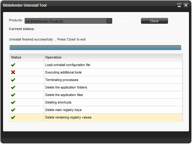 Bitdefender Removal Tool
