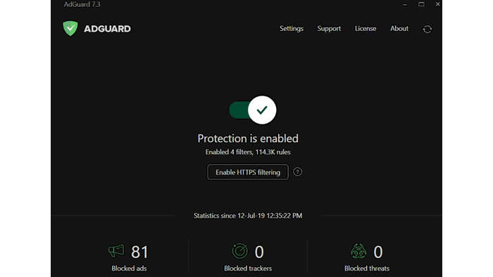 Adguard home screen