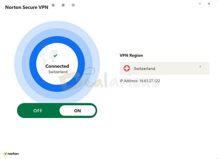 Norton Secure VPN Interface